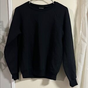 Unisex American Apparel XS Black Crew Neck Sweatshirt